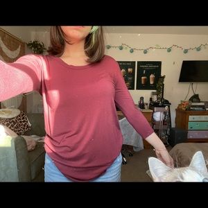 Burgundy women’s shirt- size S